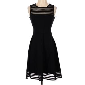 Eliza J Black A-Line Sleeveless Black Dres Size XS Petite